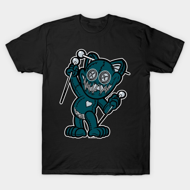 Happy VooDoo Kitty Cat Doll Philadelphia Colors T-Shirt by eShirtLabs